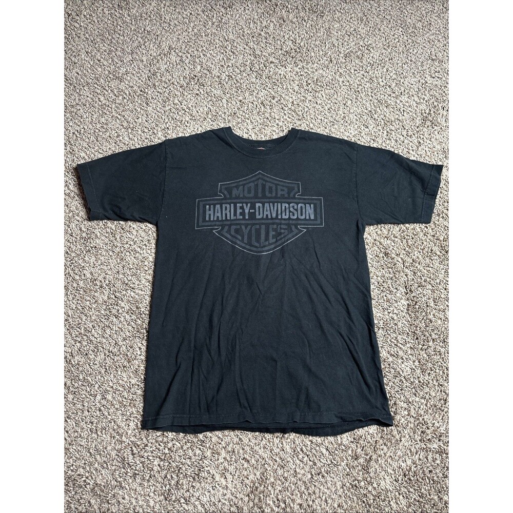Vintage 2004 Harley Davidson Spirit Pittsburgh PA Logo T Shirt Size Medium Black